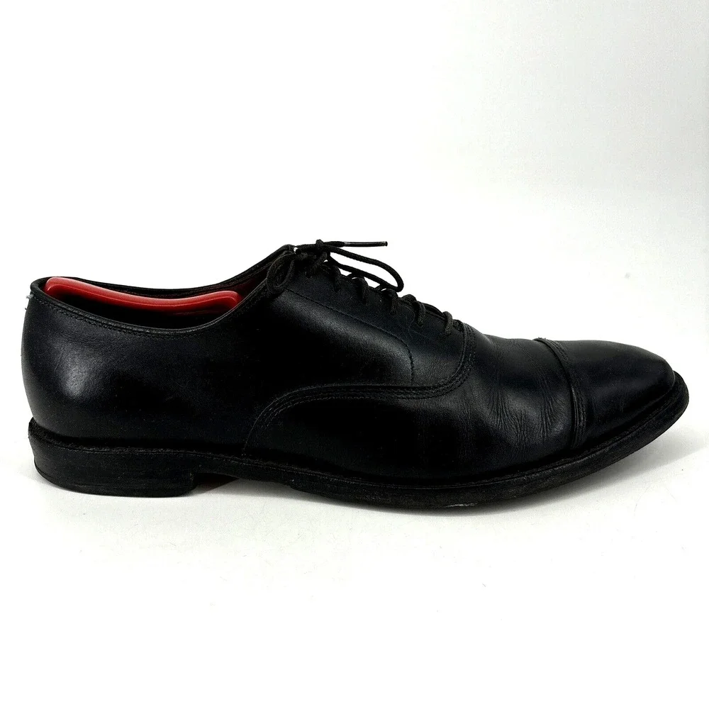 Mens 11.5‎ B Allen Edmonds Park Avenue Black Cap Toe Oxford Dress Shoes USA